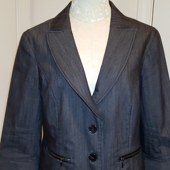 Willi Smith Charcoal Blazer L - Picture 2 of 8